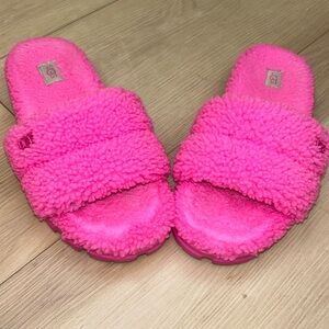 Hot pink UGG sandals
